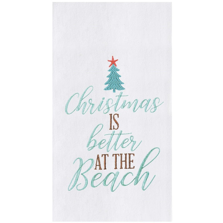 C&F Christmas is Better at the Beach Flour Sack Towel 18 x 27 Inches