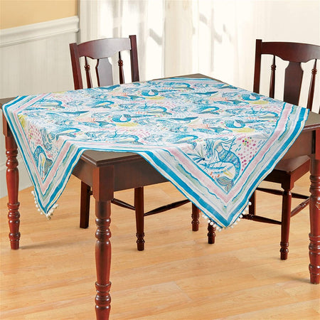 Mermaid Garden Fabric Table Topper