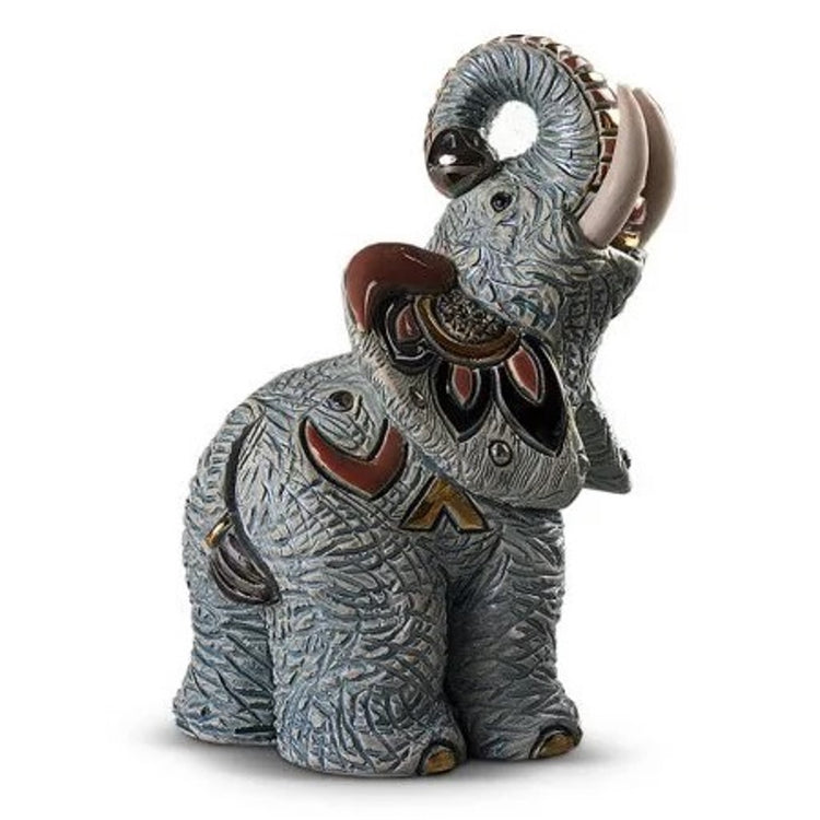 Grey elephant figurine. 