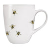 White mug with scattered bee design,