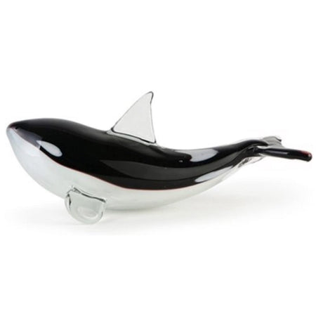 blown glass orca figurine