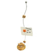 Tan happy stingray with magnetic metal stand. Has a tan fish and orange starfish accent.